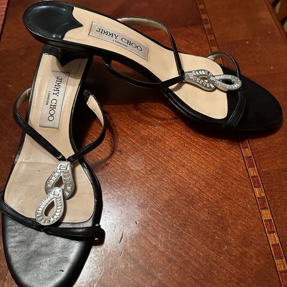 Jimmy Choo Leopard Kitten Heel Sandals